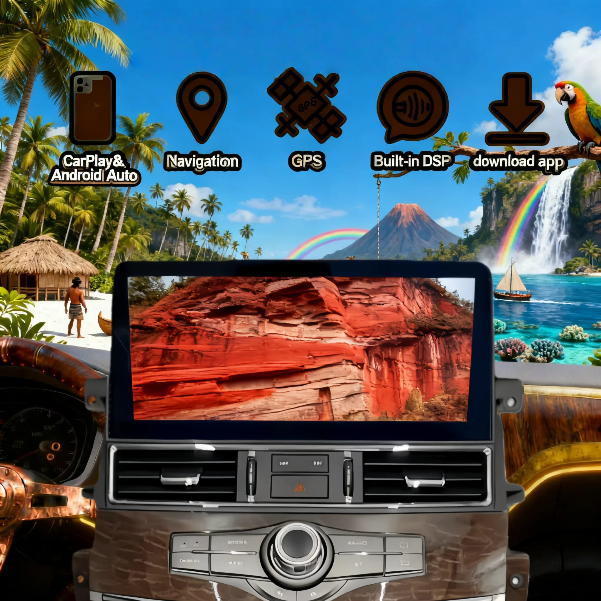 

G 12.3″ CarPlay Android 14 For Infiniti QX80 QX56 Nissan Patrol Y62 Y61 2010-2020 Screen Car Radio GPS Multimedia Stereo Player