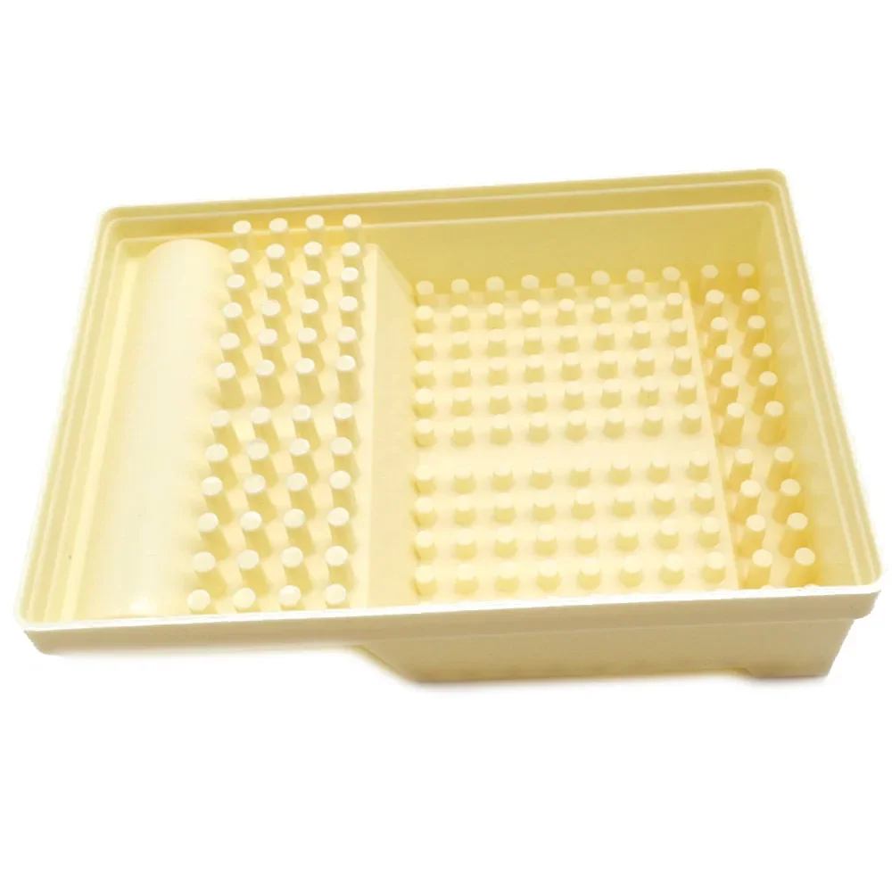 1 pc Dentral Supplies RA/FG Bur Block Station with Lid Plastic Holders 168 Burs Holes For Dental Material