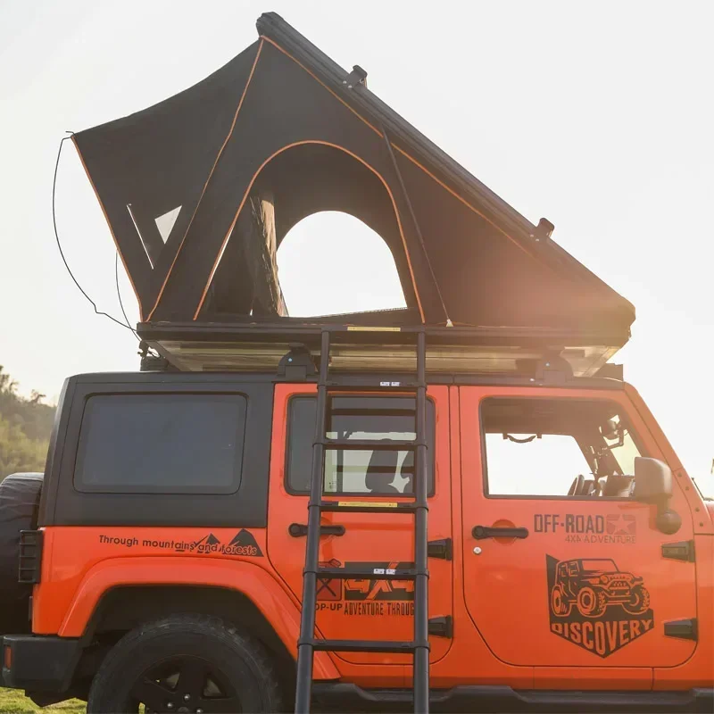 

High Quality Triangle Hard Shell Camping SUV Aluminium Car RoofTop Tent Car Roof Tent for Sale