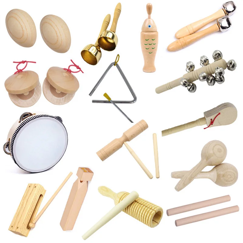 Instruments de musique Montessori en bois pour bébé jeu coule pour enfant de 1 2 et 3 ans