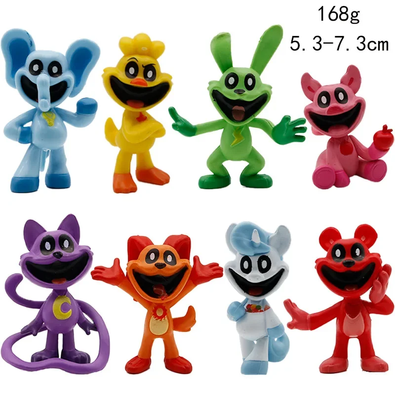 

8Pcs Smiling Critters Action Figures Toys for Kids Catnap Peripheral Decoration Figurines Collection Model for Birthday Gifts