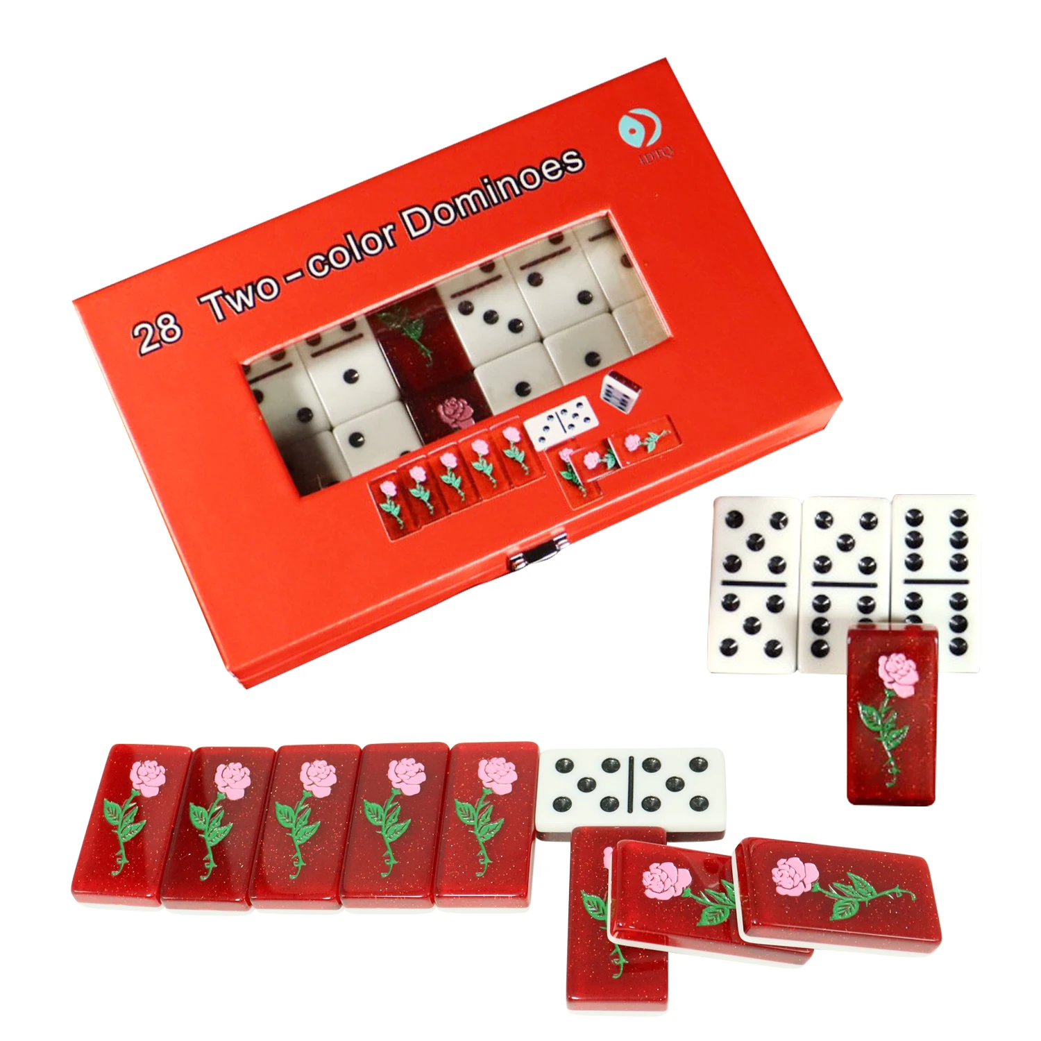 

Набор роскошных акриловых тотемных картин «домино» с двойным и шестью рисунками из роз, 28 шт.