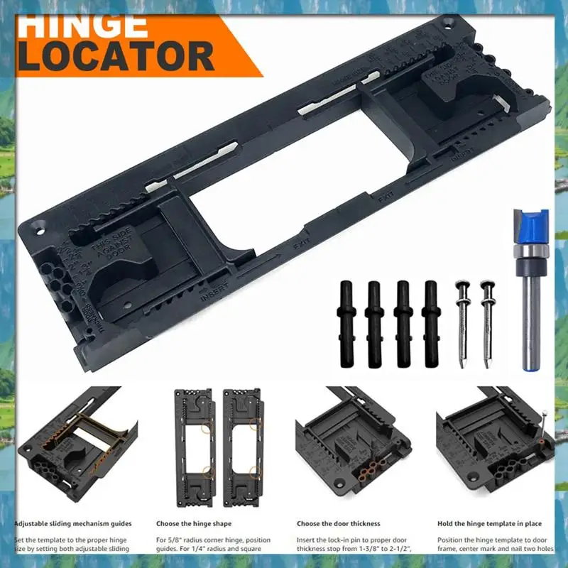 مجموعة أدوات تركيب المفصلات - باب تهزهز النجارة البلاستيكي لقالب المفصلي، وفتاحة الشق، والمحدد السريع - #3