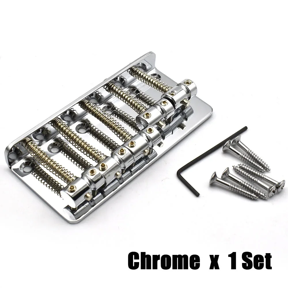 

Chrome Vintage Type Top Load 5 Strings Electric Bass Bridge