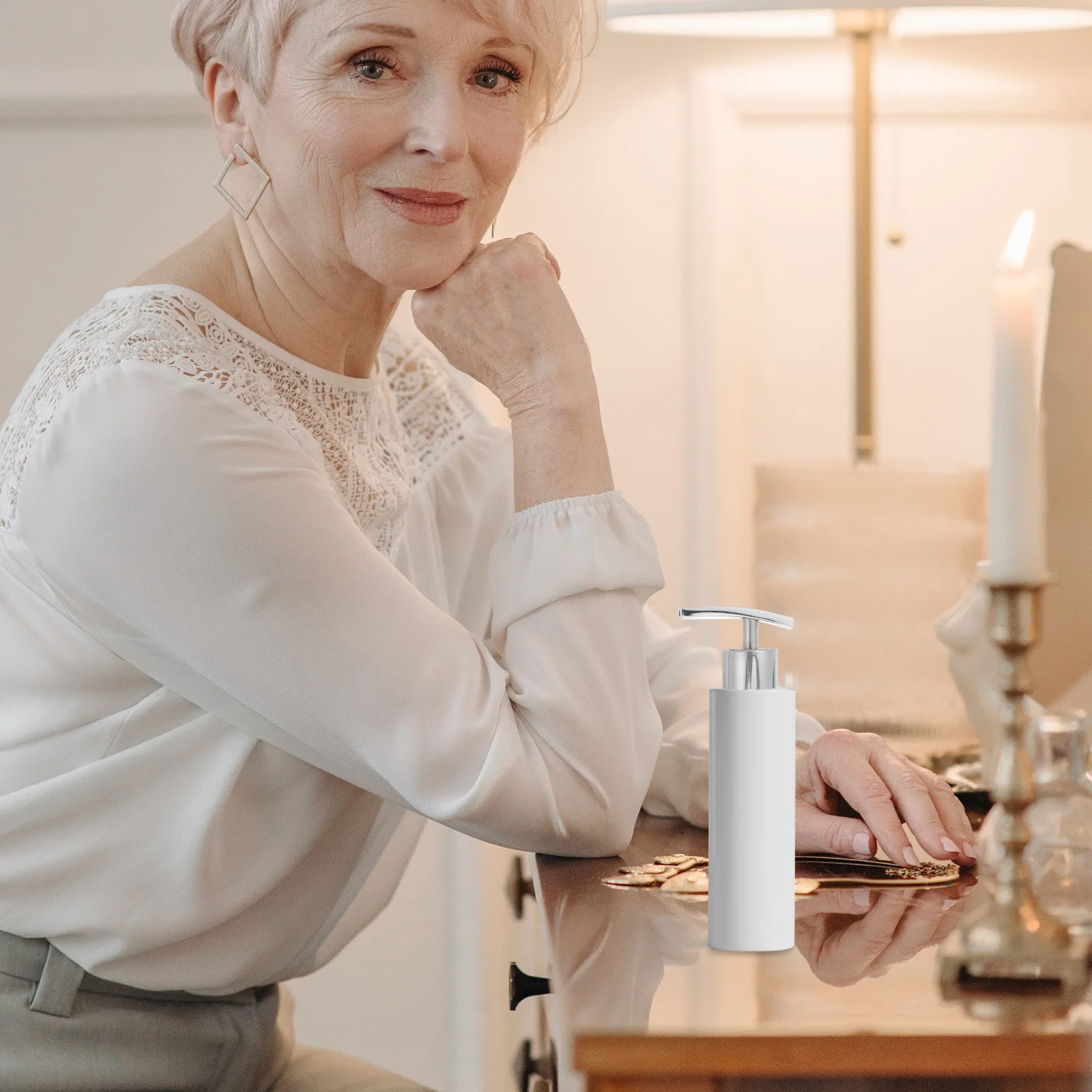 

Metal Pump Head for Lotion Bottle Durable Press Dispenser Replacement Soap Shampoo Bathroom Bottle Nozzle Soap Dispenser Nozzle