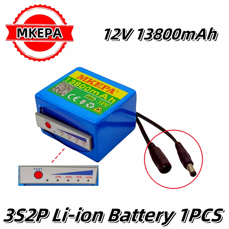 New Portable 12V 13800mAh Battery Rechargeable Lithium lpega Ion Battery Pack big Capacity DC 12.6v 13.8Ah CCTV Cam Monitor