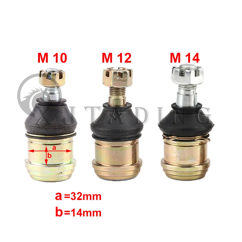 

Комплект шаровых опор M10/M12/M14 32x14 мм для квадроциклов, UTV, мотоциклов и картов 50cc-250cc