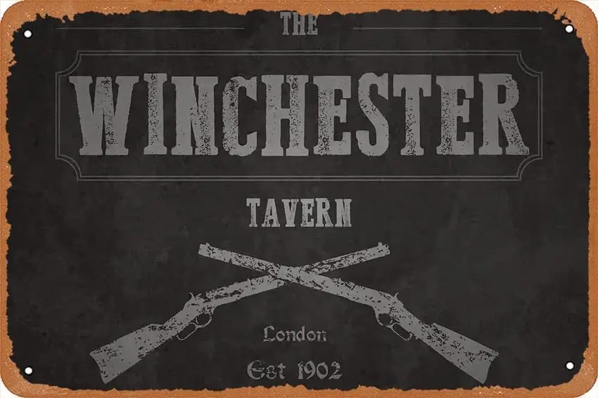 The Winchester Tavern (Shaun Of The Dead) Poster Metal Tin Sign Retro Vintage 8x12 Inch Wall Decor