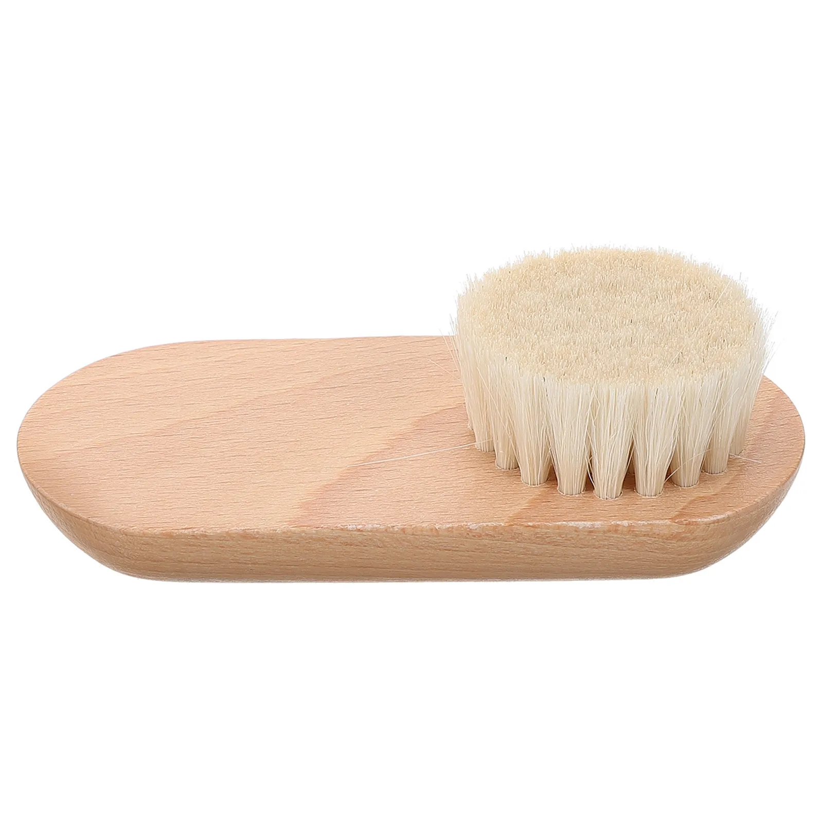 Szczoteczka do czyszczenia paznokci z drewna bukowego i wełny, delikatny czyścik do paznokci, wielofunkcyjne przenośne narzędzie do pedicure dla kobiet i mężczyzn.