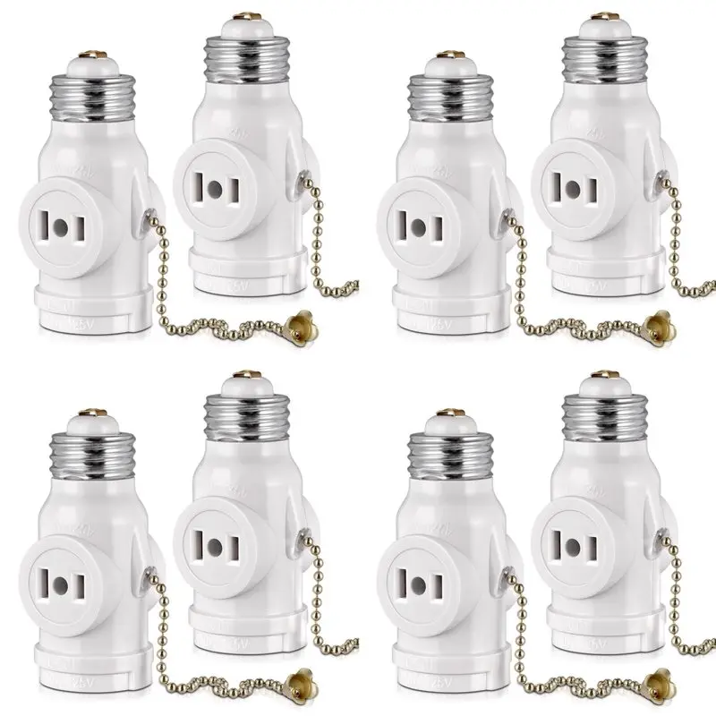 

【THANKSGIVING DAY】2 Outlet Light Socket Adapter,E26 Bulb Socket To Outlet Splitter,Convert Medium Screw Socket Into A Socket 2 O
