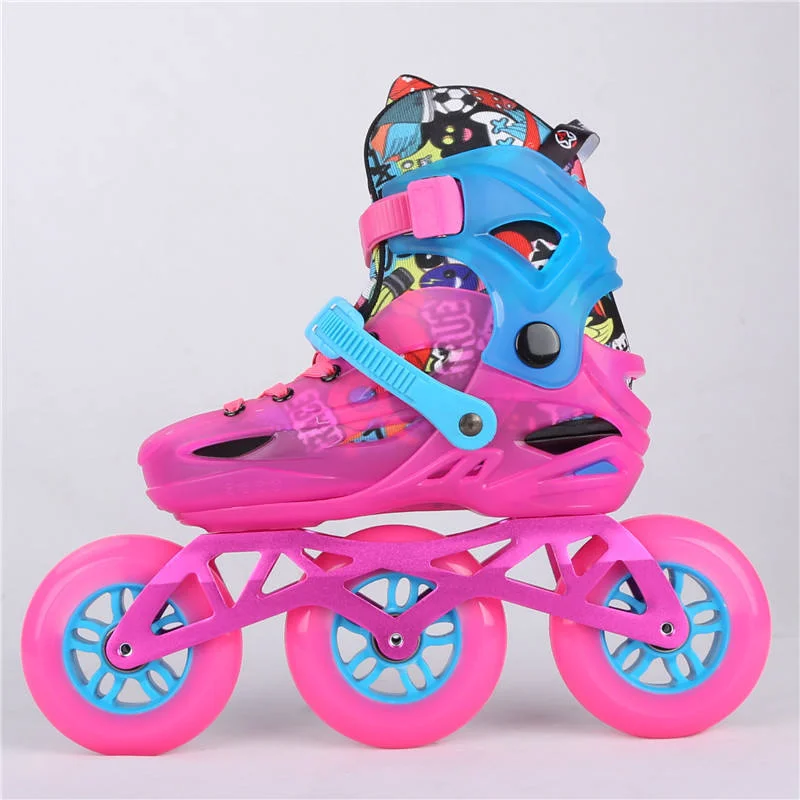 

High Quality Big 3 Wheels Inline Slalom Skates Freestyle Roller Skates Speed Sliding Skating Shoes for Competition Training Club