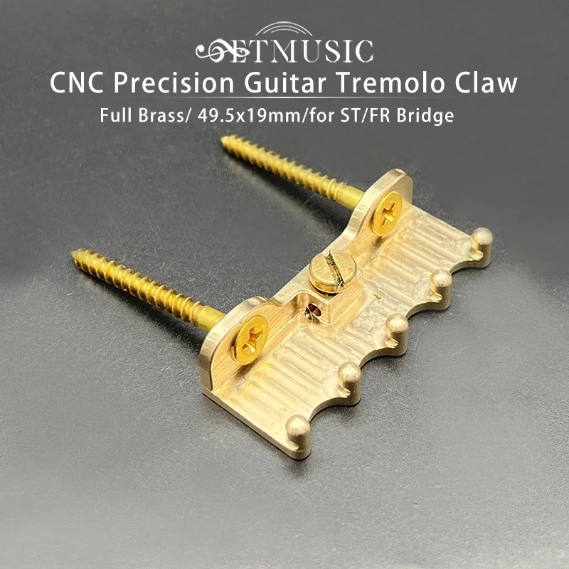 CNC Precision Engineered Ultra Heavy Duty Full Brass 49.5x19mm Electric Guitar Tremolo Claw for ST/FR Tremolo Bridge System