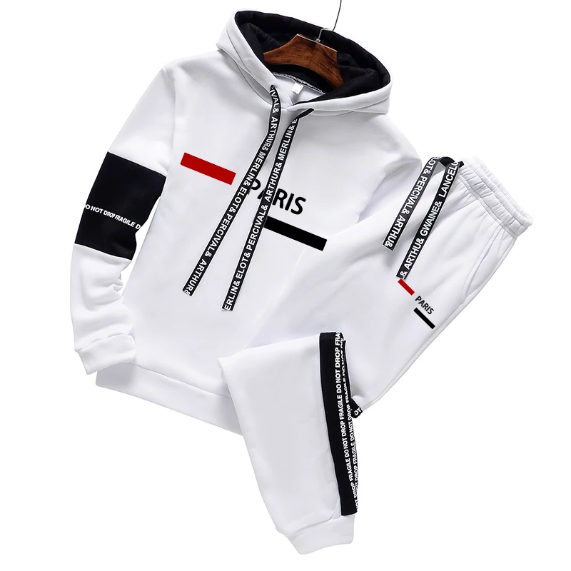 

Daily Hot Sale Autumn Winter Casual Men's Tracksuit Hooded Outdoor Sports Single Piece Sweatshirt And Sweatpants Comfort Jogging