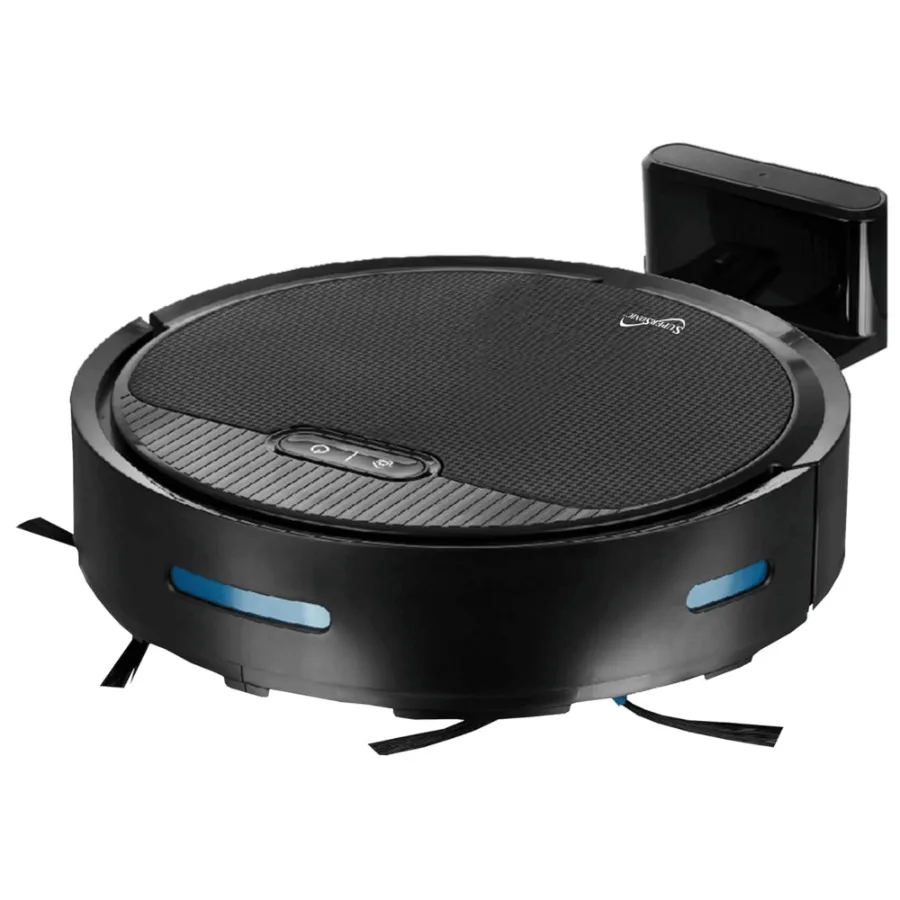 Supersonic Smart Robot Vacuum Sweep Cleaner with Gyroscope Technology for Home Use Black Efficient Cleaning and Auto-Adjustment