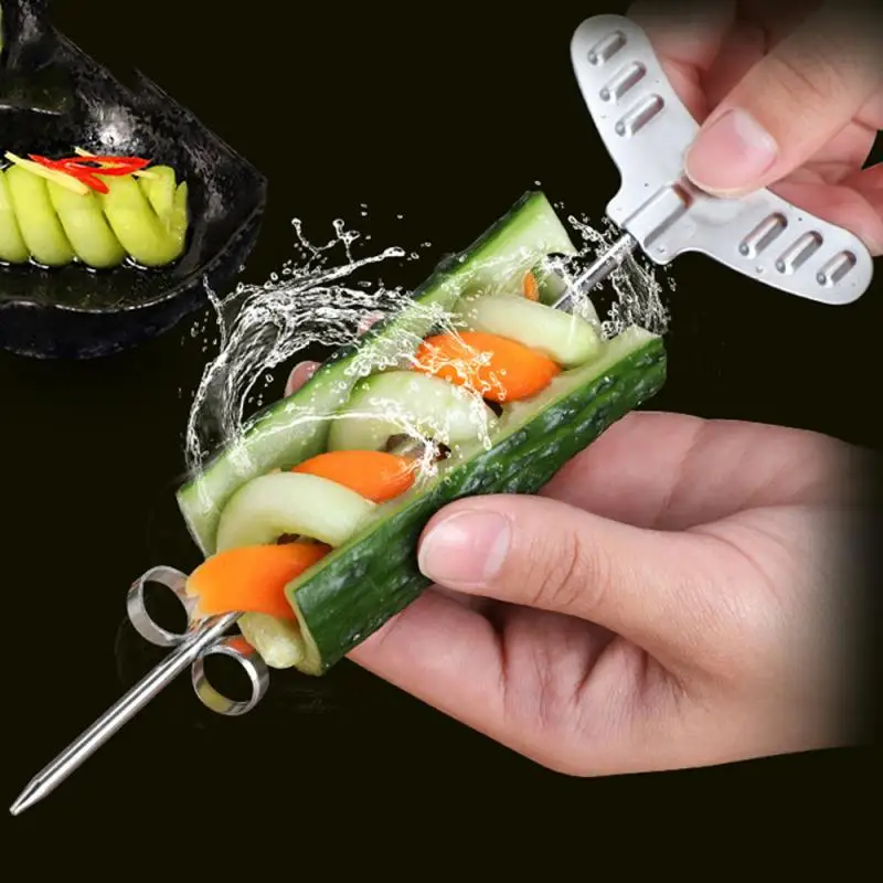 Manual Spiral Screw Slicer Vegetable Carving Knife Tool Of Spiral Potato Cucumber Salad With Carrot Spiral Slicer Kitchen Tool