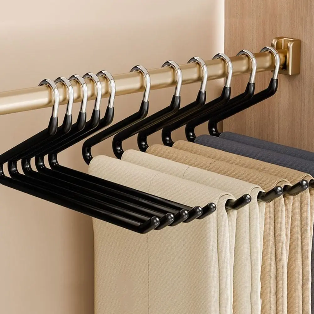 Picture 3: 20Pcs Multifunctional Metal Goose Shape Pants Hanger Anti Slip Space Saving Pants Rack Seamless Z-Shaped Pant Hangers for Home