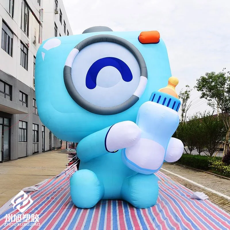 

Inflatable camera doll, custom 5m inflatable toy animal cartoon-style camera party decoration