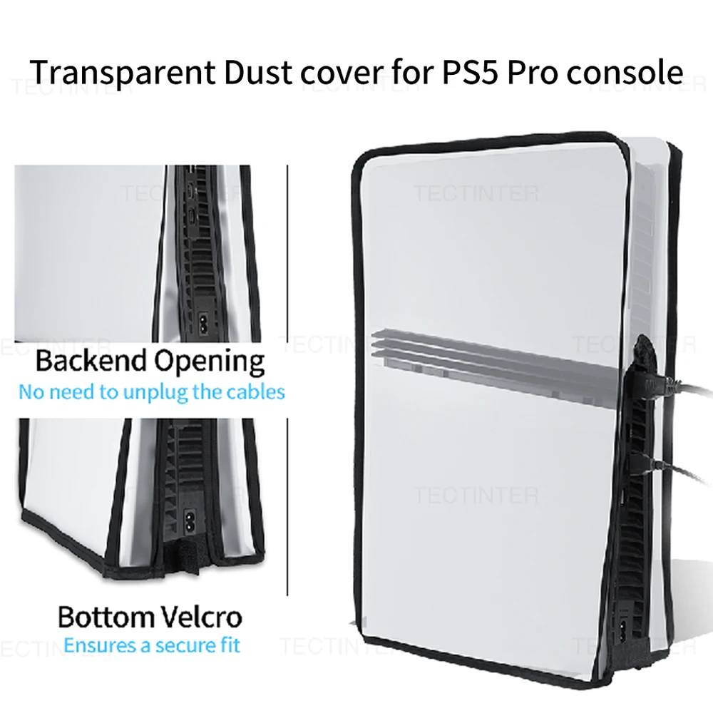 Housse de protection transparente contre la poussière pour Console de jeu PS5 Pro, anti-rayures, Anti-poussière, accessoires pour PlayStation 5 Pro