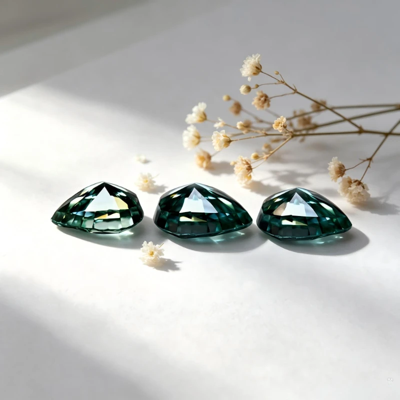 Kubischer Zirkonia Birnenform Künstlicher Zirkon Paraiba-Farbe 5A+ Qualität CZ 4K-Schliff Crushed-Ice-Schliff Hochkarätiger Diamant – Detail 6