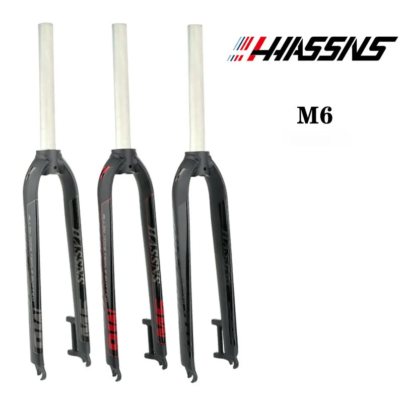 HASSNS MTB-Gabel, starre Fahrradgabel, 26/27,5/29 Zoll, Aluminiumlegierung, Mountainbike-Gabel, gerades Rohr, V-Bremse, MTB-Hartgabel – Detail 14