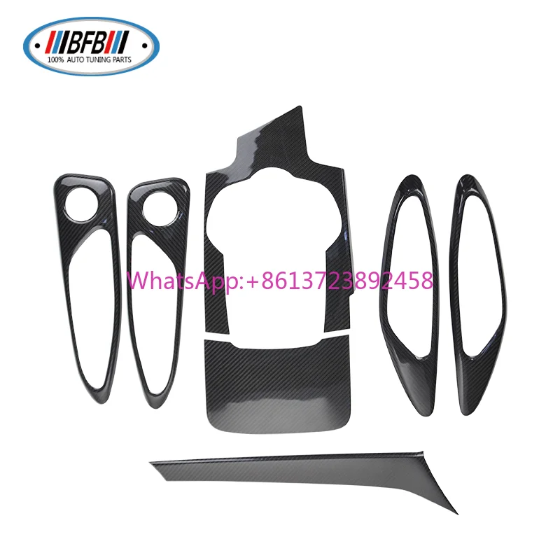 

7pcs Dry Carbon Fiber Interior Trims Center Console Cover Dash Kit for Alfa Romeo Giulia 2017+