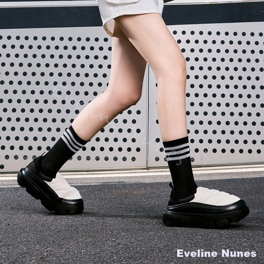 Fleece-lined Outdoor Cotton Shoes Men/women Waterproof Slip-resistant Thick Soled Couple Shoes Winter Warm Indoor Cotton Boots
