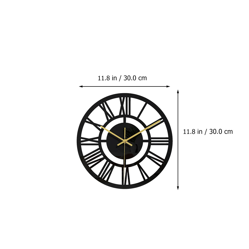 

Creative 3D Wall Clock Acrylic Round Black Silent Non Ticking Home Decor Fine Craftsmanship Accurate Wall Clock