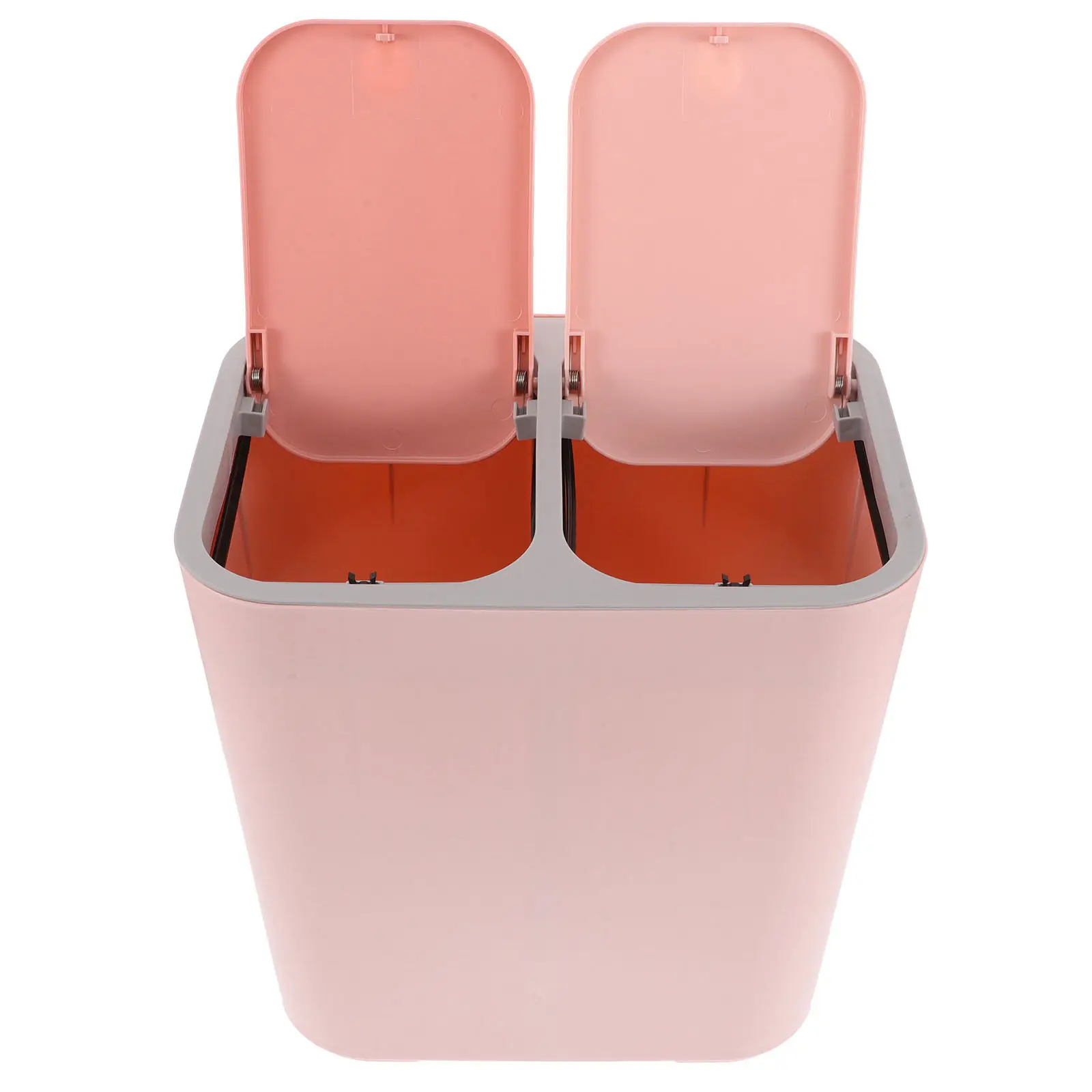 

Dual Compartment Thickened Dry Wet Separation Trash Can Large Capacity Lid Kitchen Bathroom Dorm Covered Bathroom Trash Can