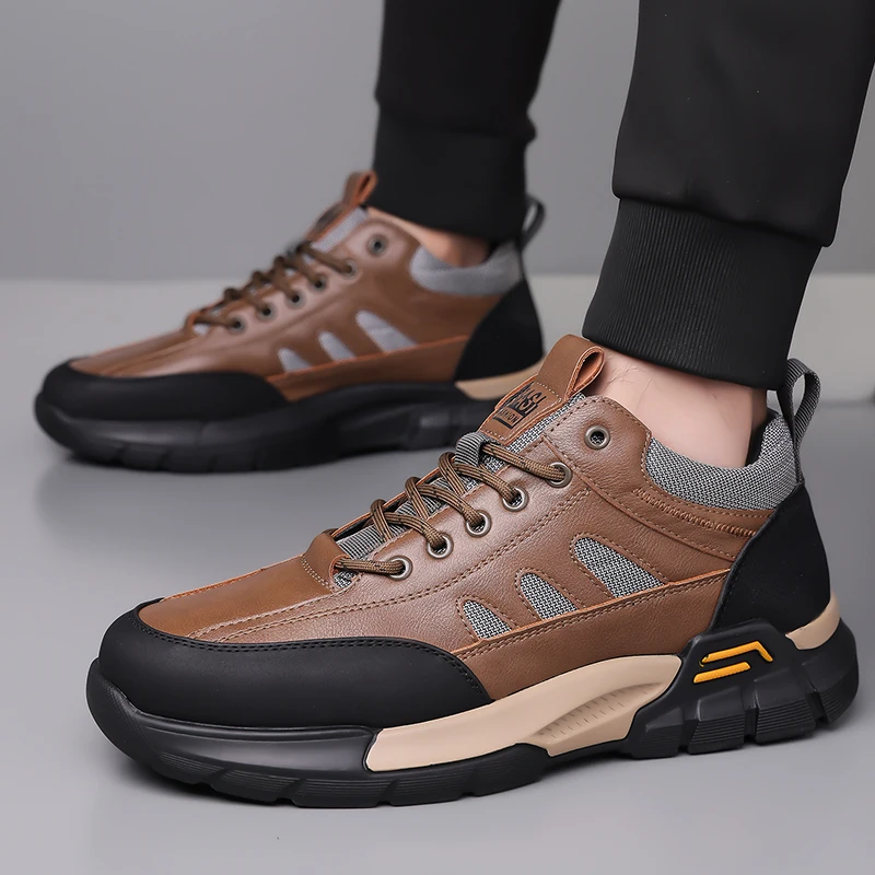 

Men Shoes Leather Casual Shoes for Men Sneakers Spring Autumn Winter Shoes for Male Tennis Lightweight Walking Shoes
