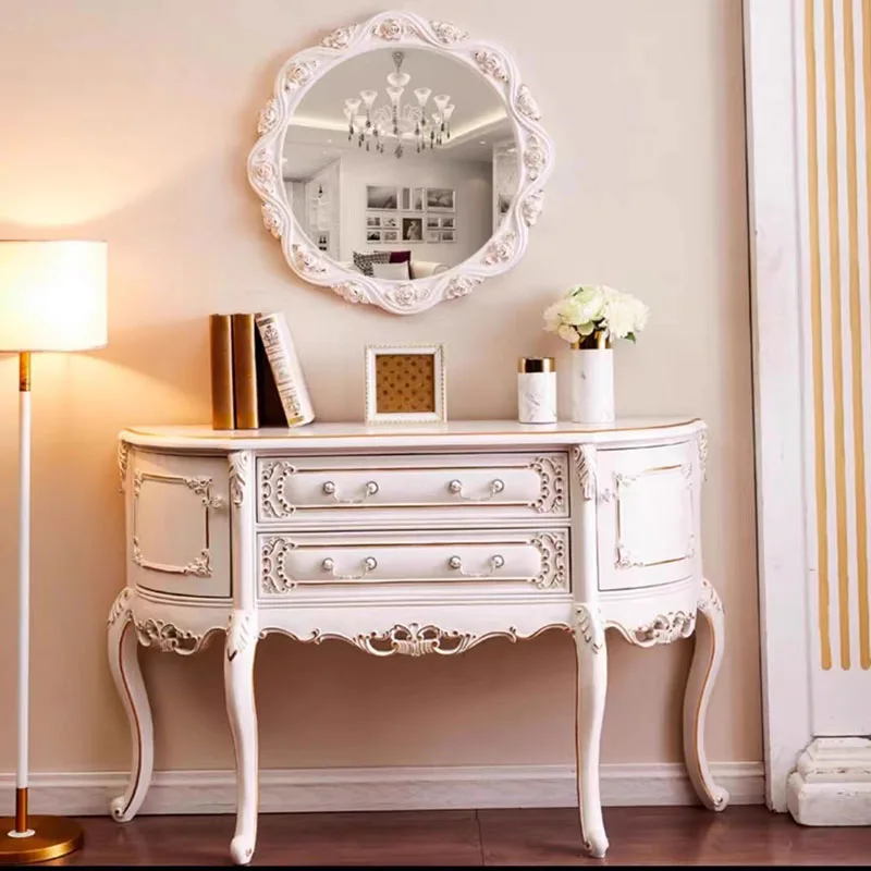 

American Vintage Console Tables Beauty With Drawers Elegant Mid Century Console Table Rustic Design Console Meuble Furniture