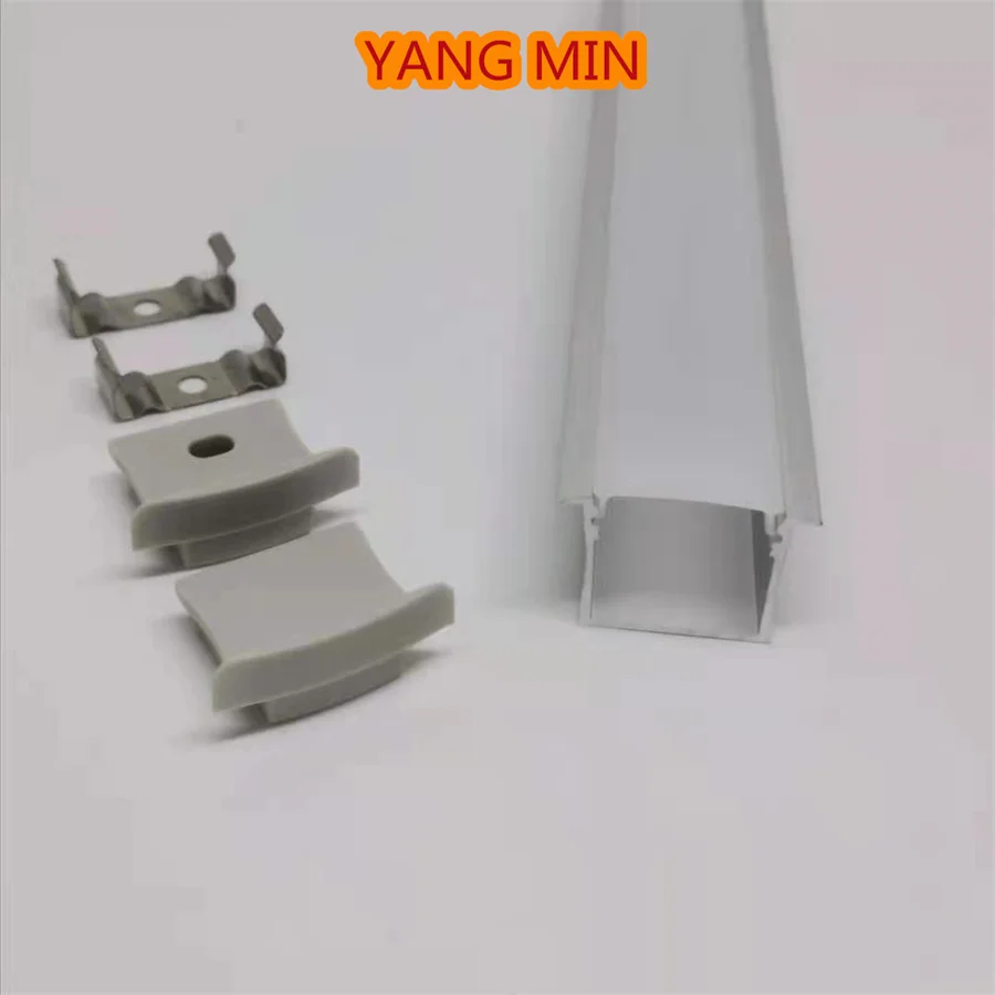 2m/pcs wholesale aluminum recessed anodized extrusion led strip led profile aluminium led strip light