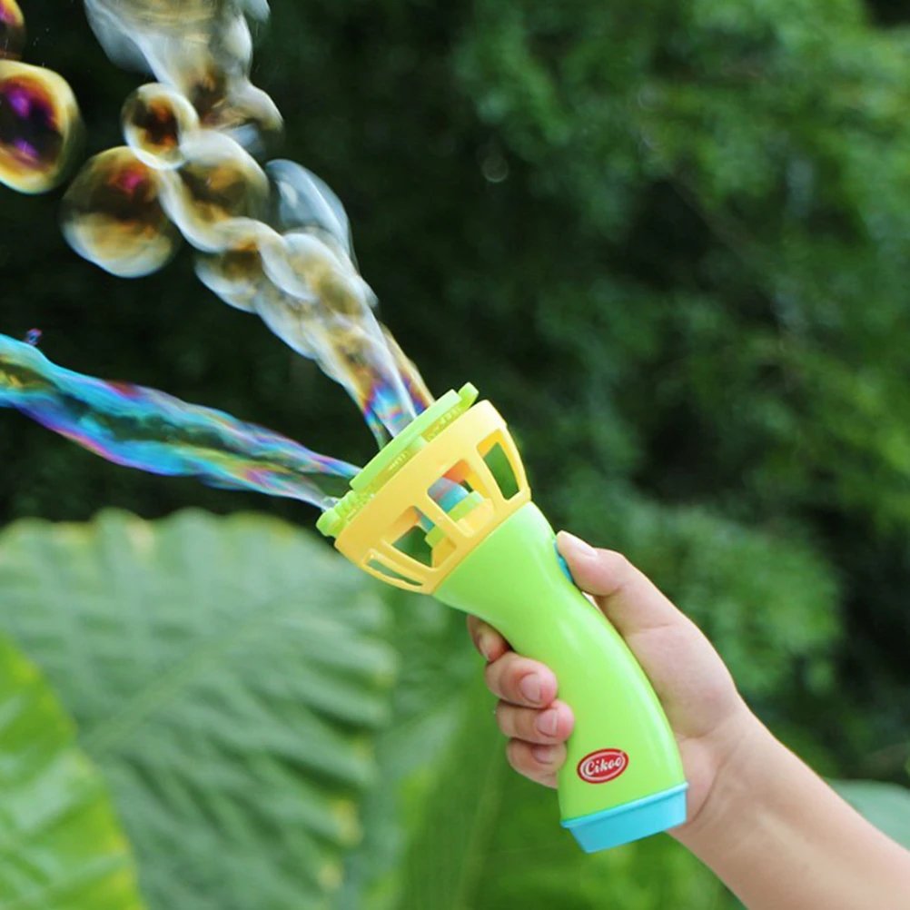

Electric Fan Bubble Machine Bubbles for Children Soak Kit Blowing Kids