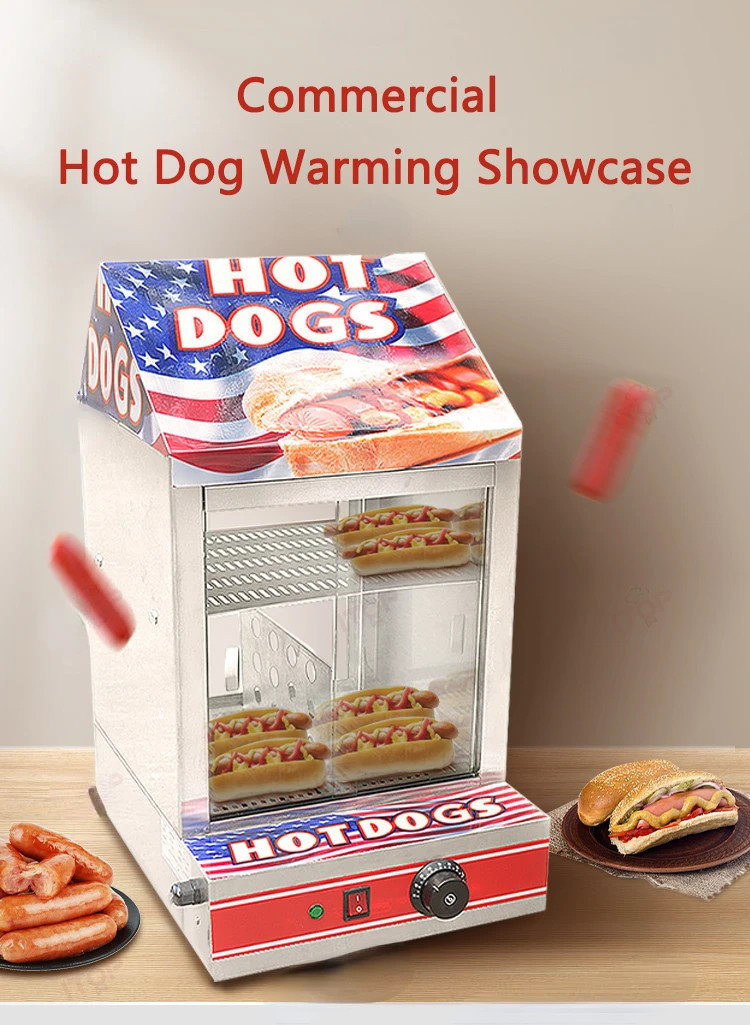 Electric Hot Dog Warming Cabinet Food Warmer Showcase Display