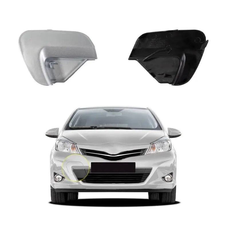 

Right Side White Front Bumper Towing Eye Cover For Toyota Yaris 2012–2014, Part 52127-52931 & 52127-0D917