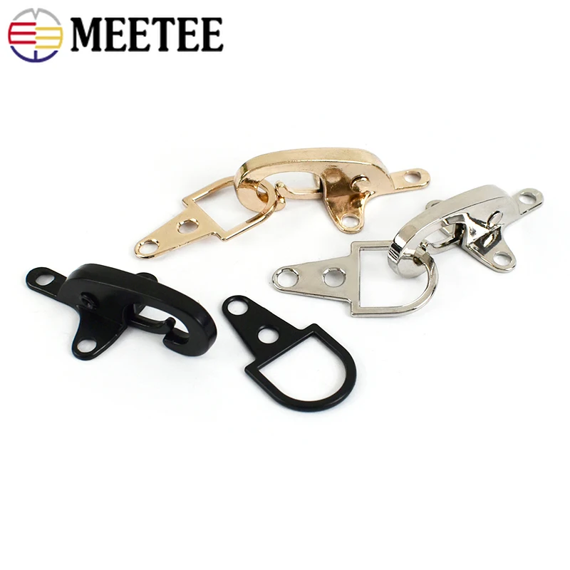 

5Pcs Meetee Metal Buckle Jacket Lobster Clasp Bag Snap Hook for Webbing Strap Coat Belt Screw Clip Connect Hooks Sewing Hardware