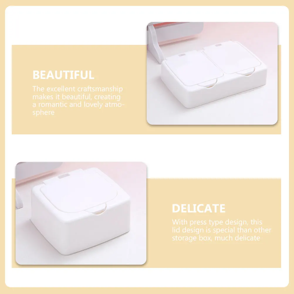 

4pcs Desktop Storage Box Small Plastic Box For Jewelry Stationery Diy Press Type Organizer High-Grade Material Cute