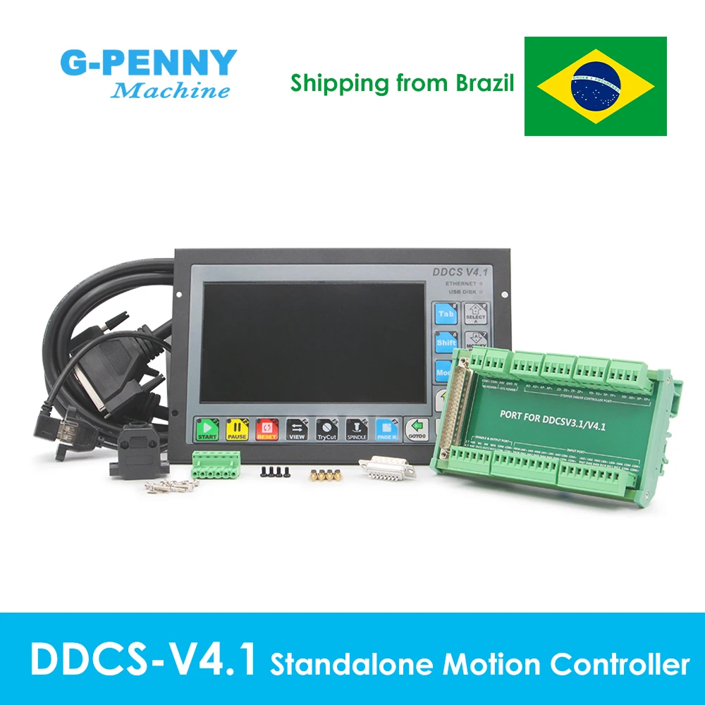 EU/RU/BR G-Penny DDCSV4.1 Controlador de movimento independente do controlador Offline Suporte 3 Eixo/4 Eixo USB CNC Controller Interface