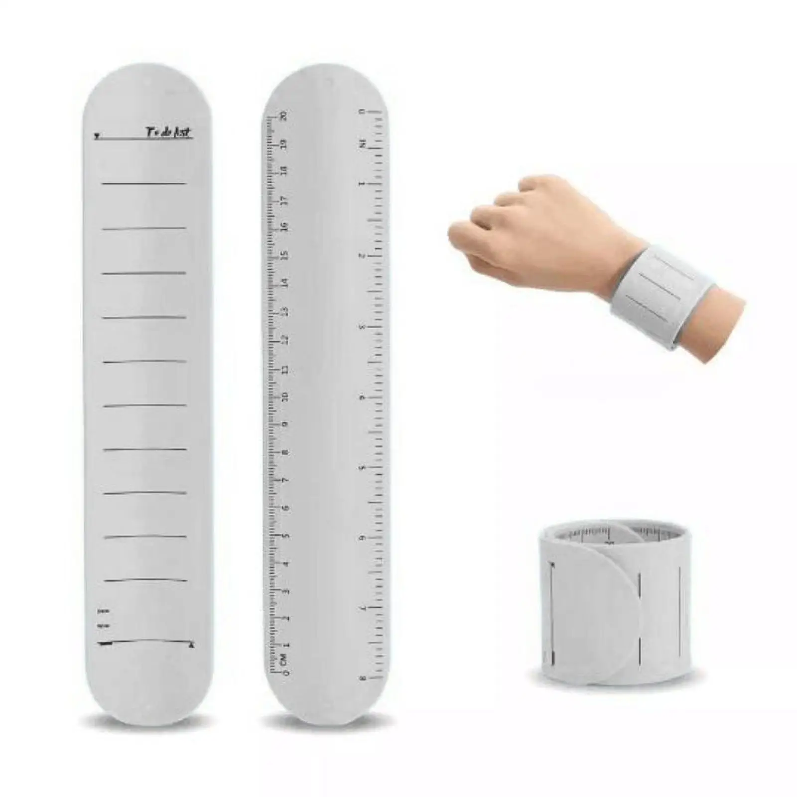 Silicone Memo Wrist Band Reusable to Do List Bracelet with Pen Eraser for Student Nurse Daily Planner Gift Writable Strap