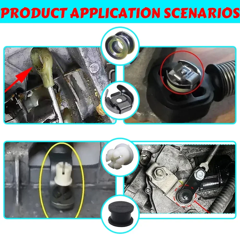 10PC Cambio Trasmissione Cavo Del Cambio Collegamento Boccola Kit di Riparazione In Gomma Per Ford JEEP Escape Chevrolet GMC Kia Nissan Hyundai