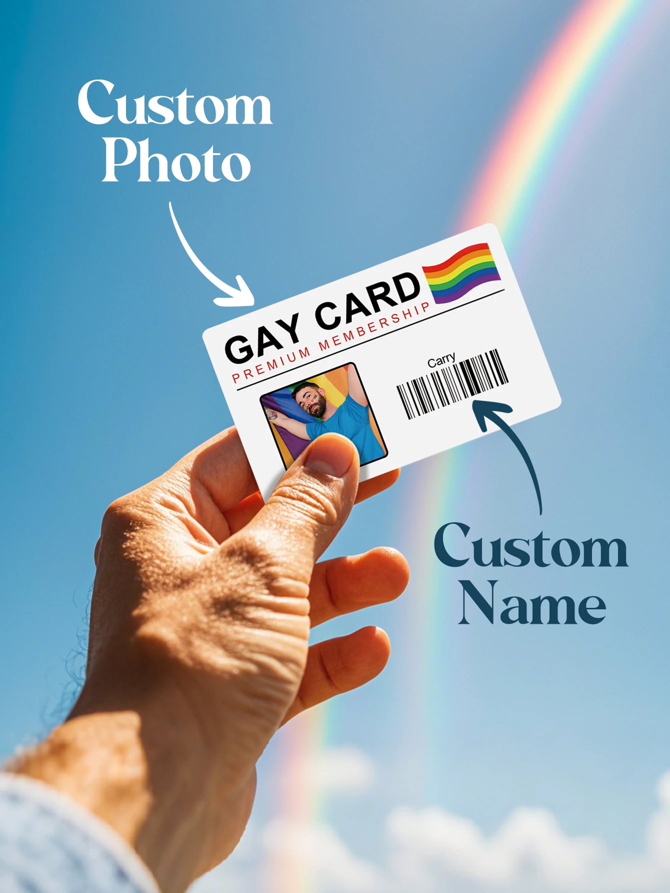Custom Photo Wallet Card Personalized Name Card LGBTQ Pride Gift Funny Membership Card Novelty ID Card Prank Gift