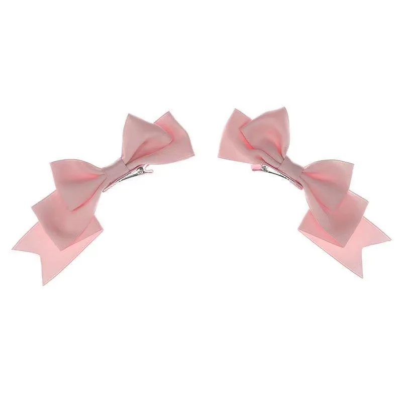 Kawaii Handmade Bow Hairclip Anime Lolita Hairpin Cosplay Headdress JK Uniform Hair Accessory Xmas Gifts