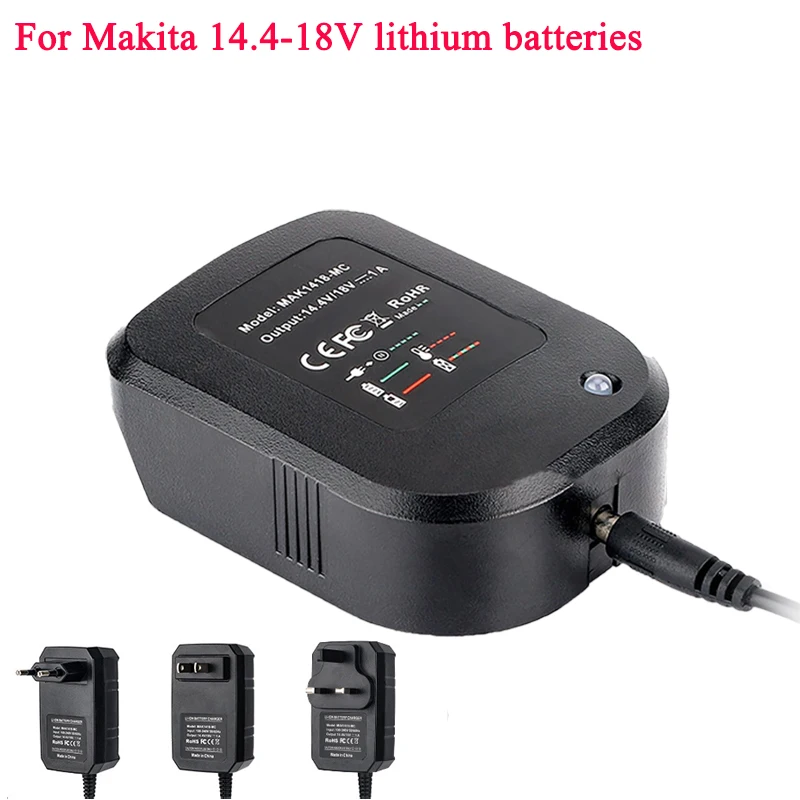 

Lithium Battery Charger Adapter Rotary Tool Replacement Charger Compatible with For Makita 18/14.4V Battery BL1830/BL1840/BL1850