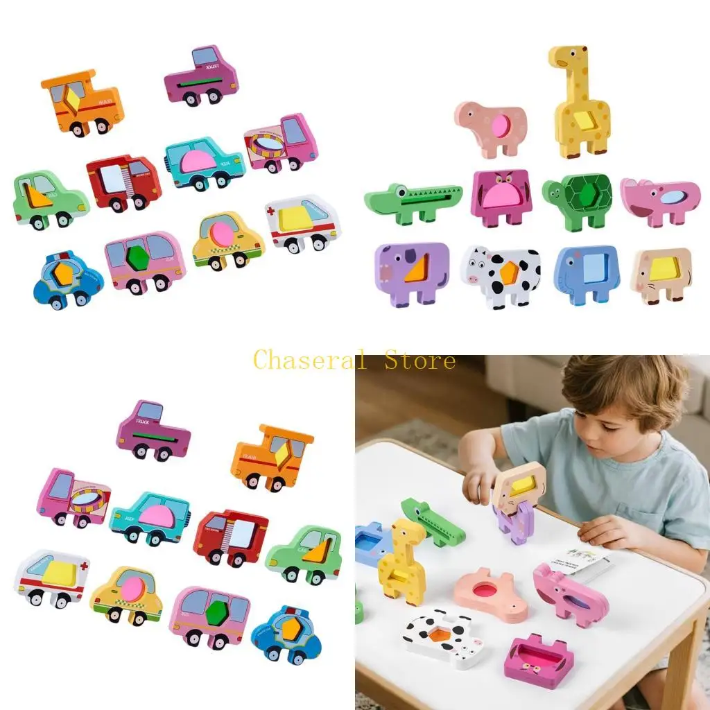 

E7CE Wooden Animal Stacking Balancing Toy For Early Learning And Fine Motor Skills Development In Toddlers