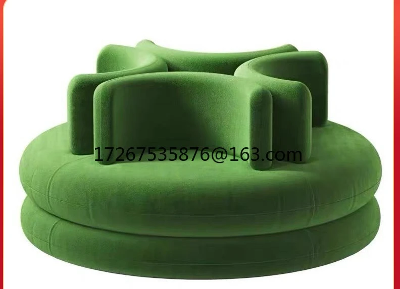 

Новый диван необычной формы, круглый, в форме лепестка, многоместный, для приемных, салонов красоты, фланелевый диван