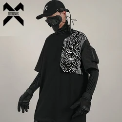 11 BYBB'S DARK Hip Hop Techwear T-Shirt Men 2023 Summer Reflective Print Tactical Tshirts Loose T Shirts Tops WB689