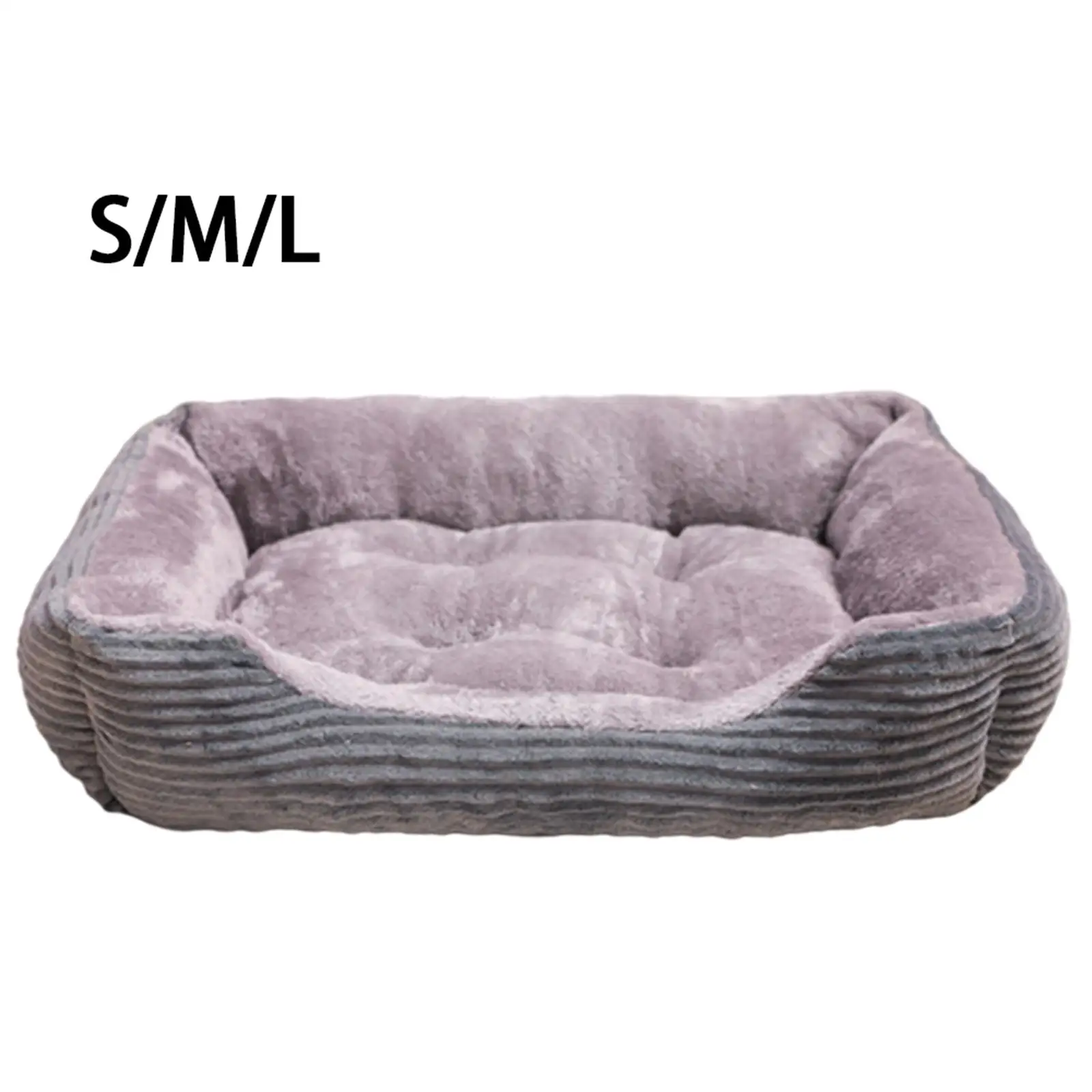 Pet Dog Cat Bed Plush Cushion Rectangle Nest Comfy Soft for Small Medium Dogs