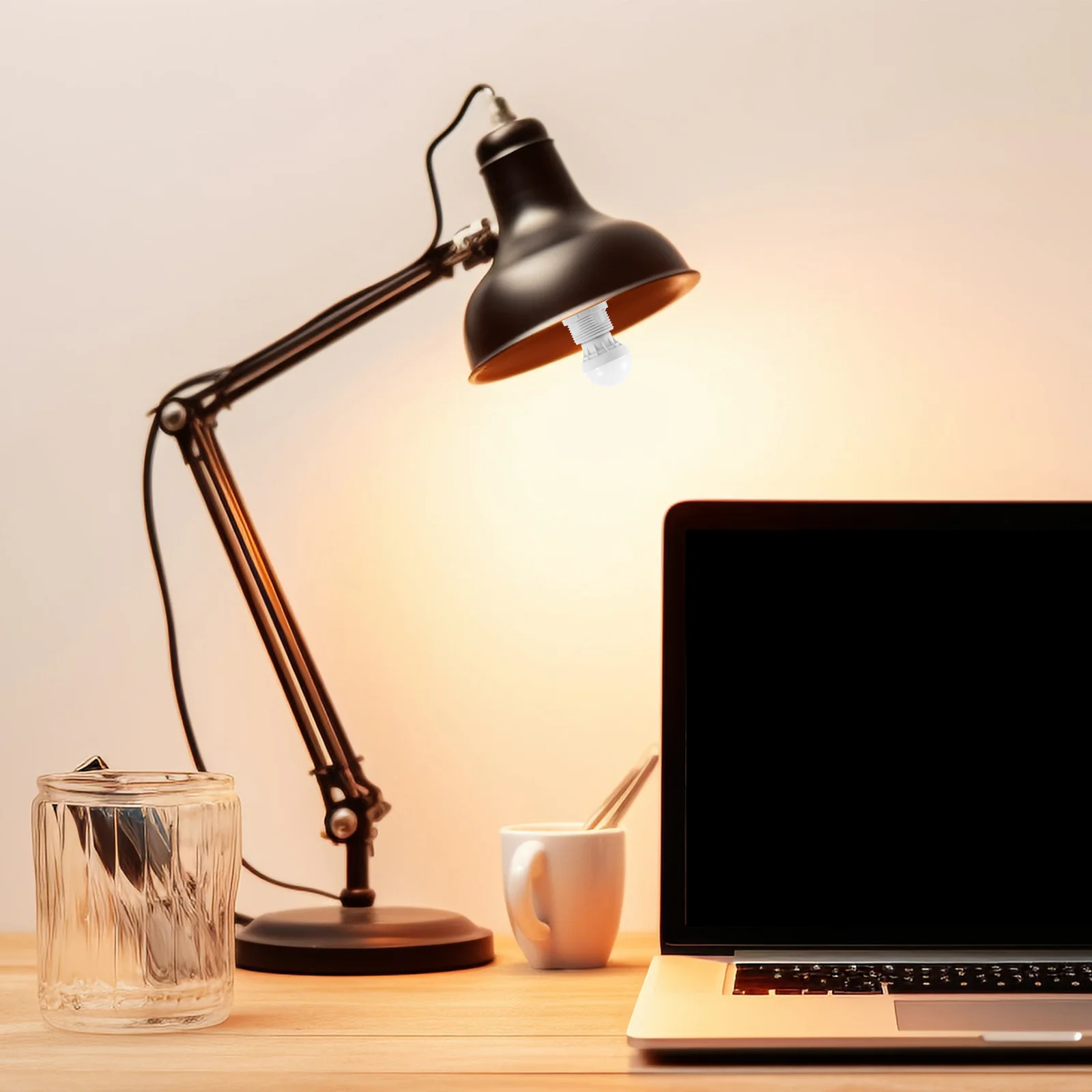 1 قطعة حامل ضوء خشبي متين E27 قاعدة لمبة تصميم فريد من نوعه لمبة مكتب لغرفة النوم وغرفة الطعام حامل ضوء خشبي #5