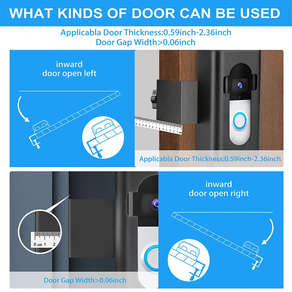 オフィス分解およびロックセンサー取り付けブラケット,ドリルビデオ,ドアベル,ネジ付き盗難防止ベルホルダー