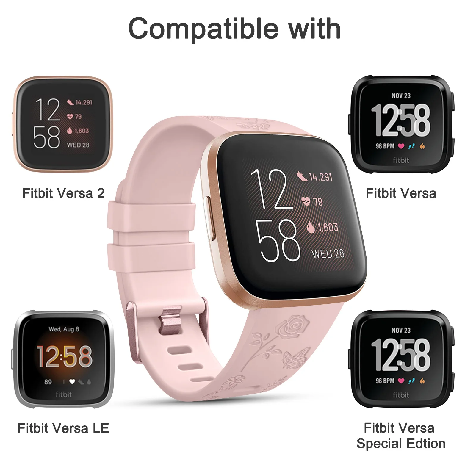 TPU Watchband For Fitbit Versa 1/Versa 2/Versa Lite Strap Sport Bracelet For Fitbit Versa Special Edition Wristband Replacement