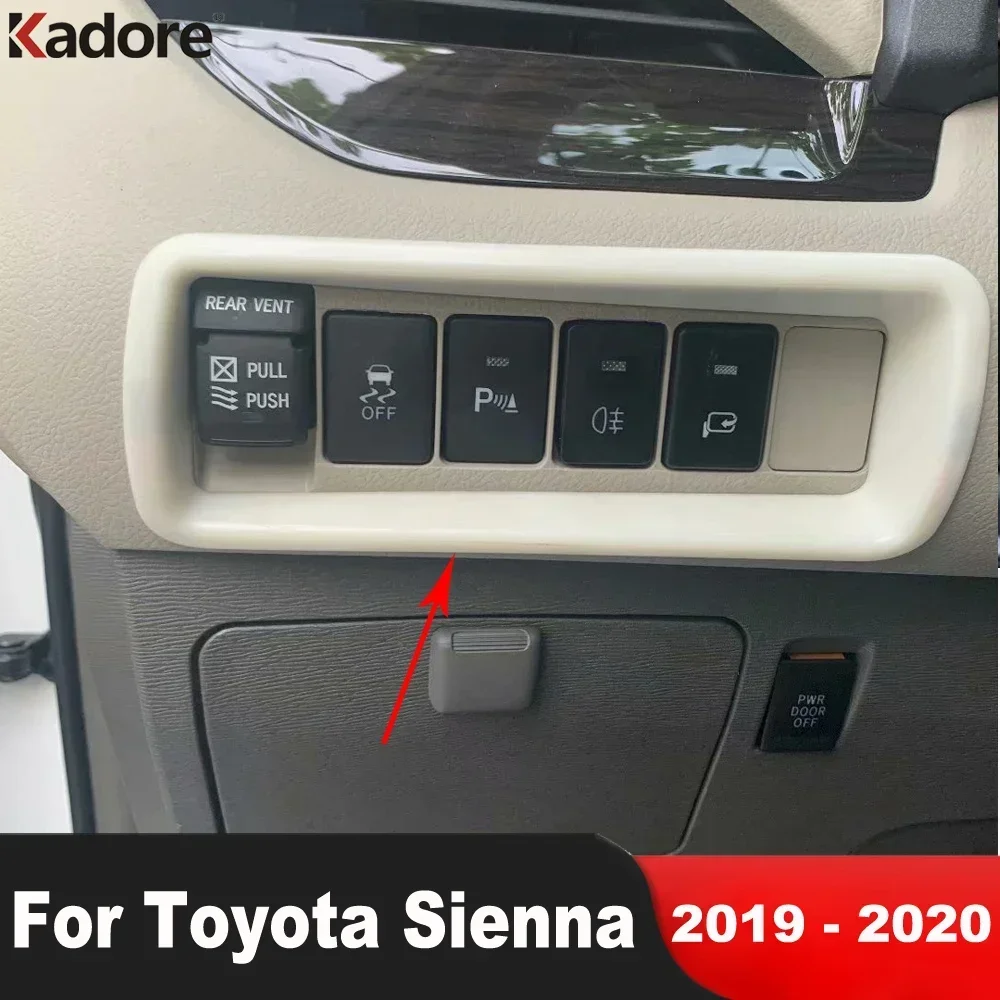 

Для Toyota Sienna 2019 2020, углеродное волокно, автомобильная фара, переключатель лампы, крышка панели, отделка, внутренние молдинги, аксессуары